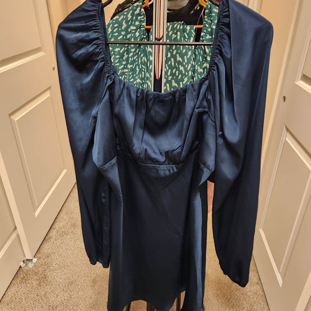 Elegant Navy Blue Women's Dress